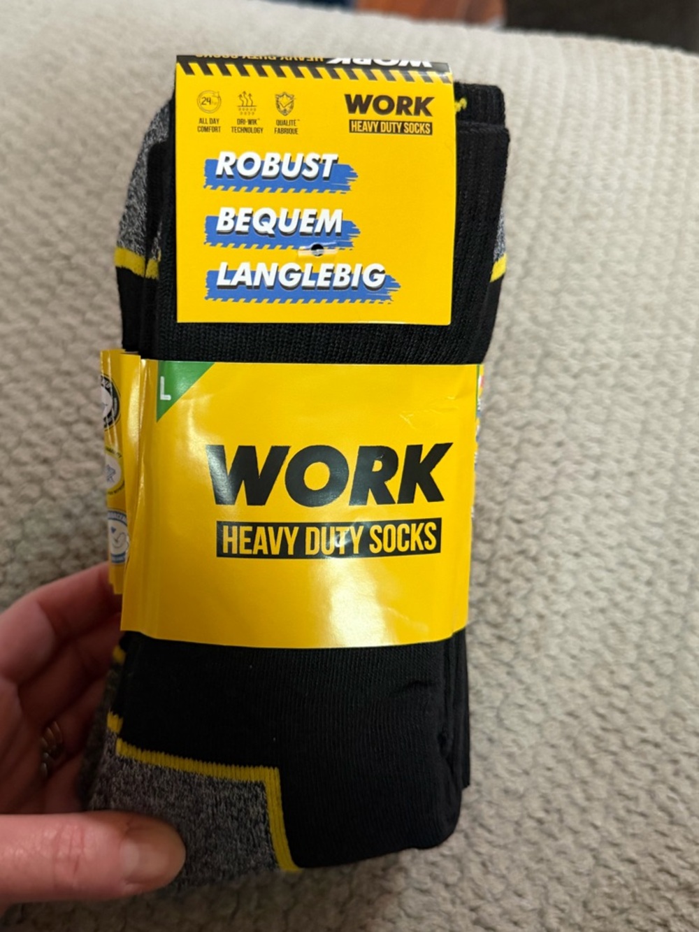 Heavy Duty Men's Crew Socks - 5 pairs